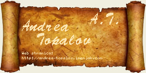 Andrea Topalov vizit kartica